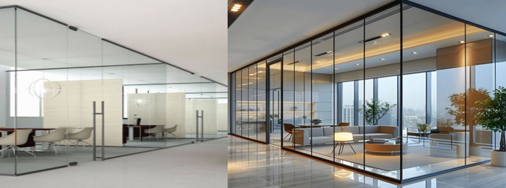 مكاتب زجاجية بإطارات ألمنيوم من ميتال فريم في الرياض