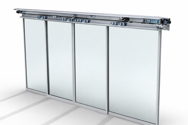 أبواب زجاجية سحاب بإطار ألمنيوم في السعودية